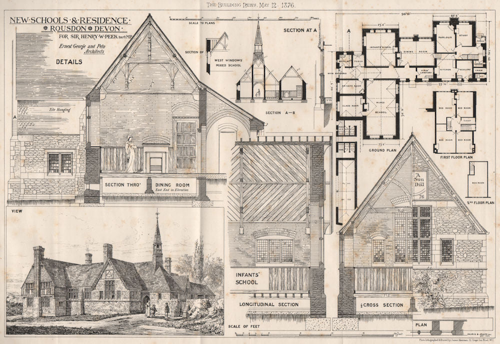 Schools & residence, Rousdon, Devon (Sir Henry Peek); Ernest George & Peto 1876